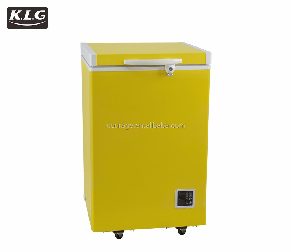 Top open door deep freezer with lock&key,interior lamp,inner glass door ...