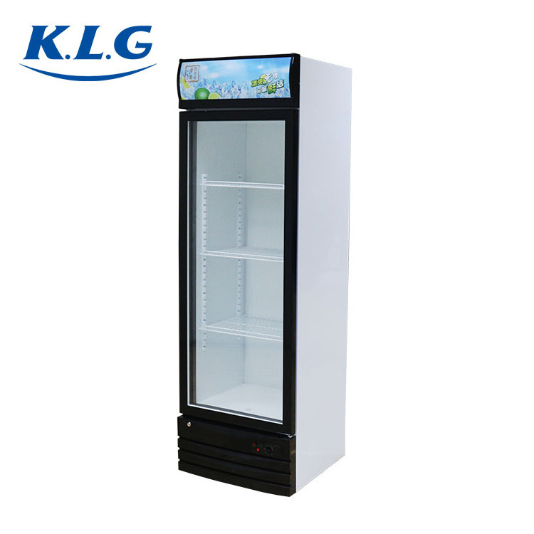 cold supermarket refrigerators single  door mini aluminum glass display vertical showcase