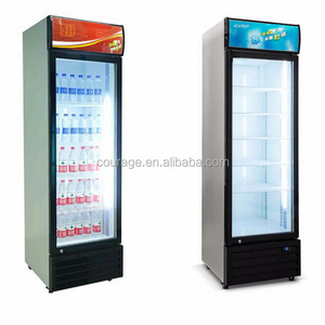 250 200L Swing Doors Upright Commercial Beverage Display Showcase