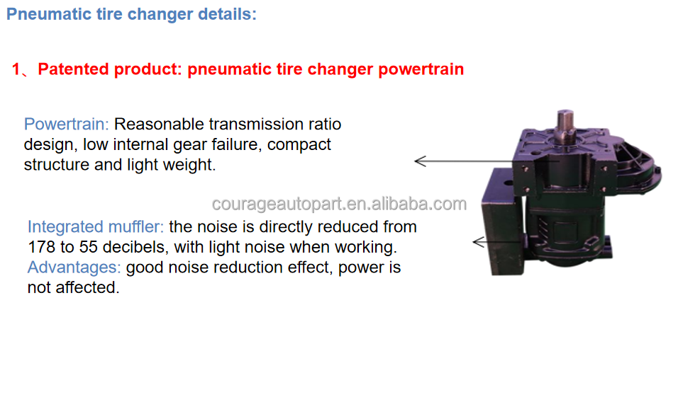 Portable tire changer bead tool pneumatic vacuum tire changer