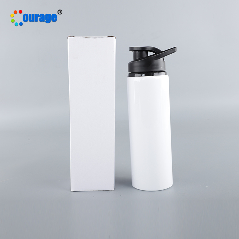 coated 750ml aluminum custom logo sublimation water bottle blank