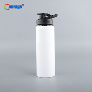 coated 750ml aluminum custom logo sublimation water bottle blank