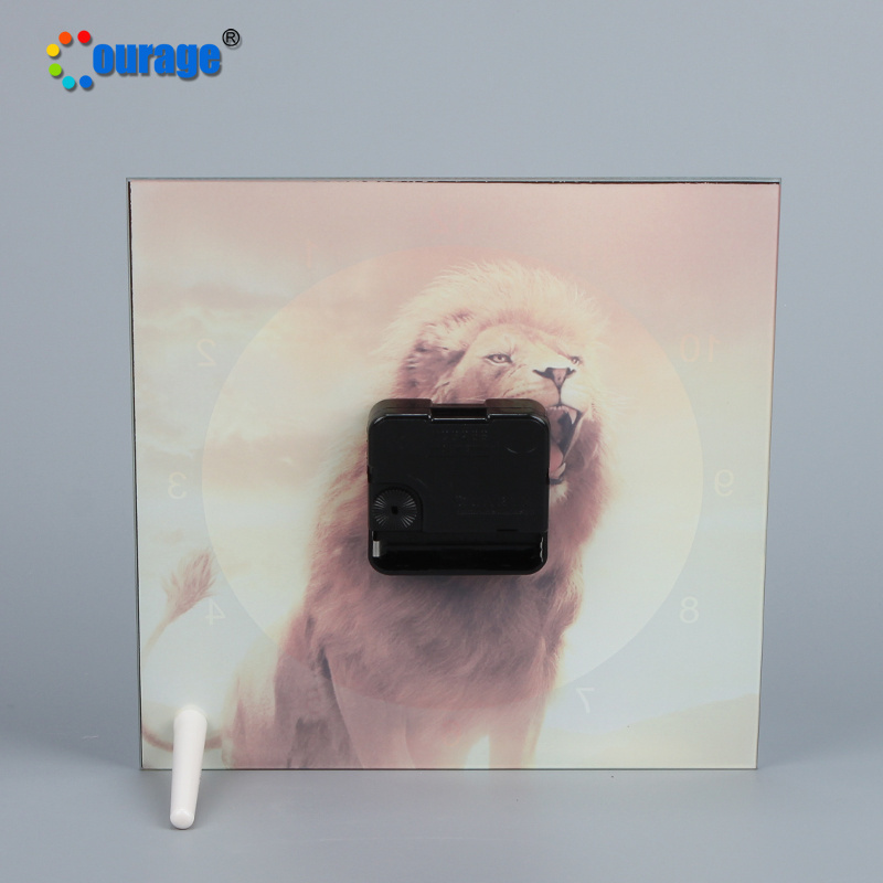 20*20cm High quality digital picture sublimation glass clock photo frame BL-14