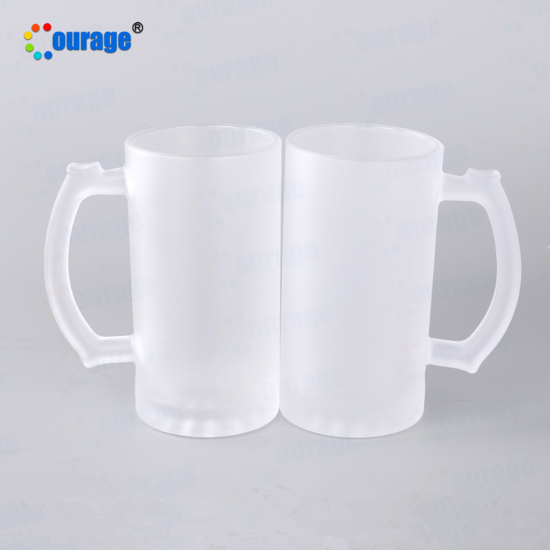 16oz Factory Directly Sale Sublimation Matte Frosted Glass Beer Mug M-24