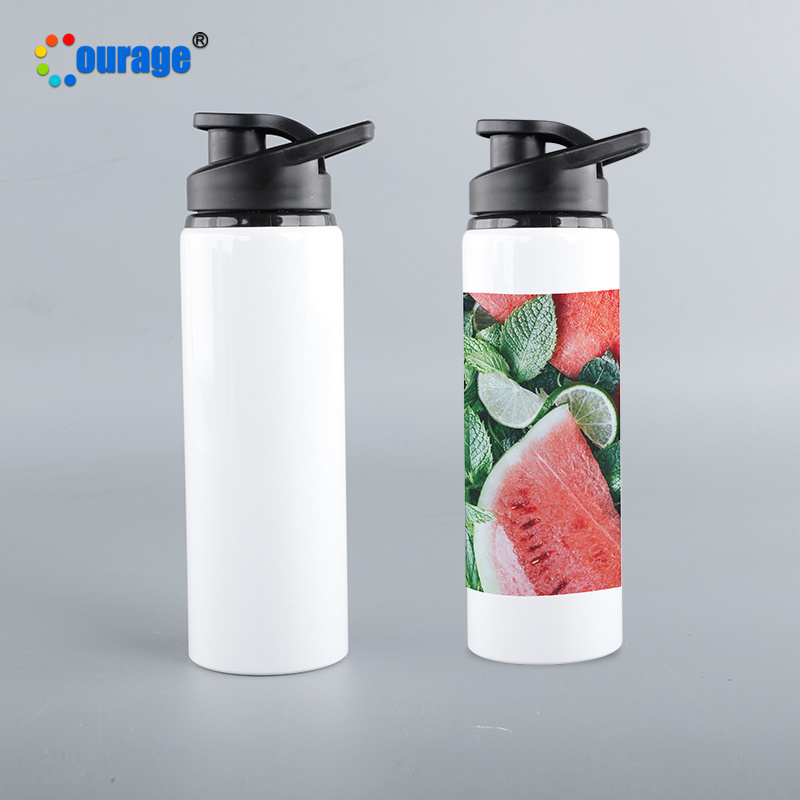 coated 750ml aluminum custom logo sublimation water bottle blank