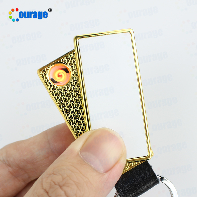 Courage Wholesale Rechargeable USB Cigarette Custom Logo Personalized Lighter Promotional Gifts Keychain Lighters Electronic