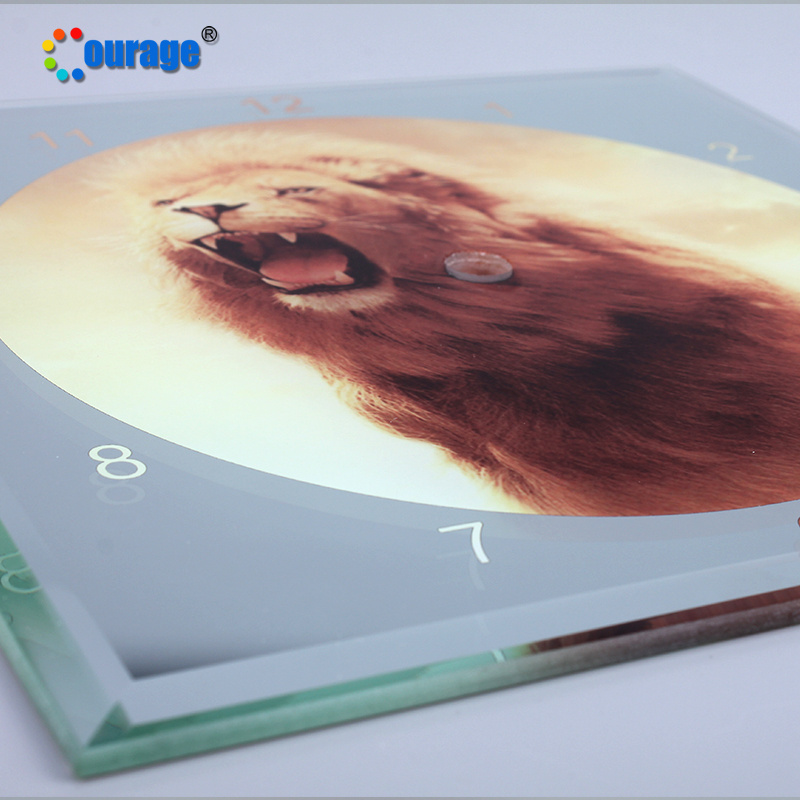 20*20cm High quality digital picture sublimation glass clock photo frame BL-14