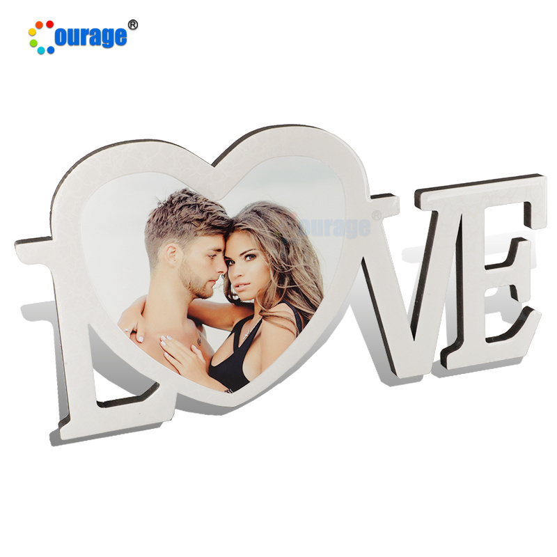 Love Shape Heart Sublimation Ornament MD Picture Photo Frame Frames MD-052