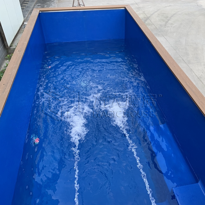 20ft 40ft customized outdoor fiberglass swimming container pool and Circulating Filtration