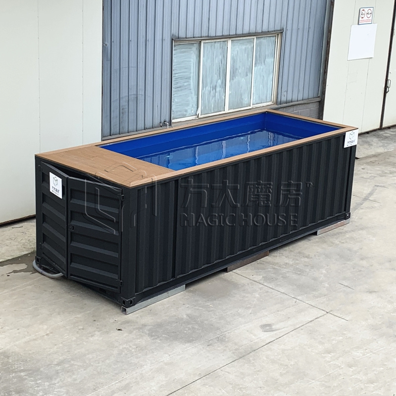 20ft 40ft customized outdoor fiberglass swimming container pool and Circulating Filtration