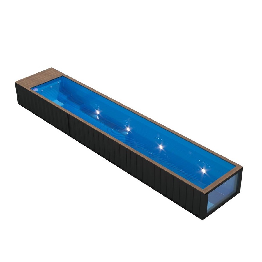 20ft 40ft customized outdoor fiberglass swimming container pool and Circulating Filtration