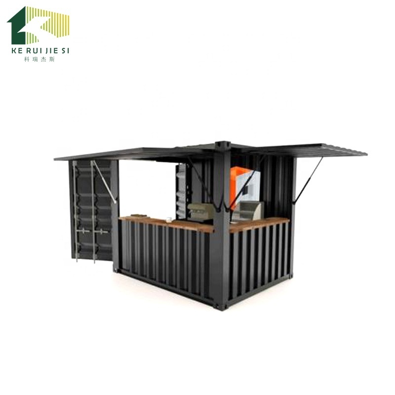 Low price customized tiny container coffee bar restaurant shop  prefabricated 10ft for sale