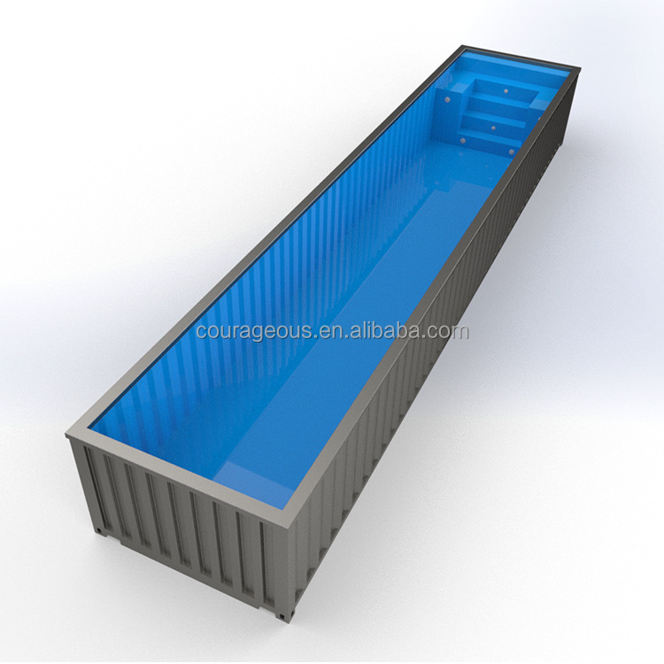 prefab container children's swimming pool 40 container pool glass container pool