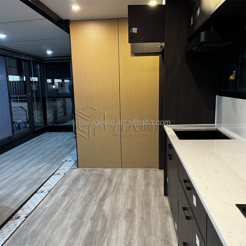 Australia Standard 2 bedrooms 40HQ Shipping Expandable container house with Auto lifting system