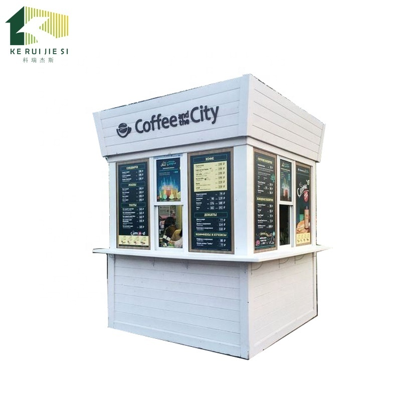 Low price customized tiny container coffee bar restaurant shop  prefabricated 10ft for sale