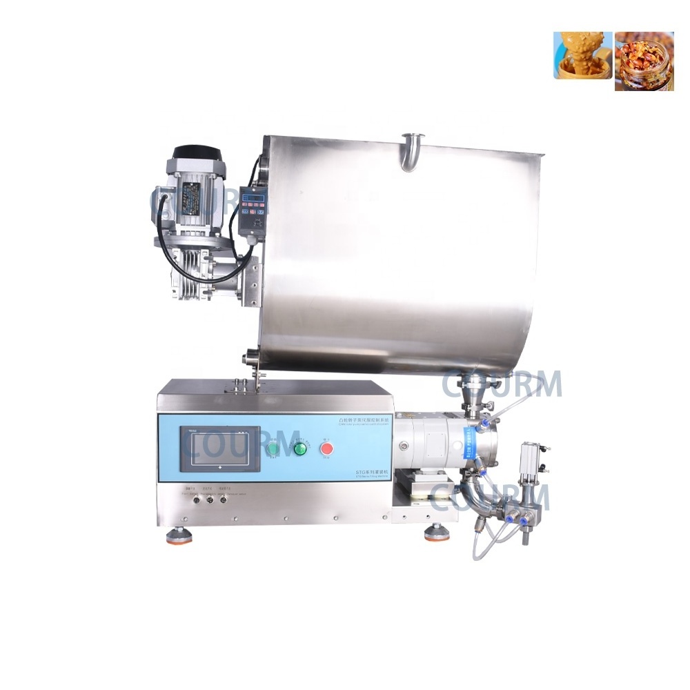 Semi automatic beverage honey shampoo cosmetic water bottle liquid paste mixing and stirring heating insulation filling machine