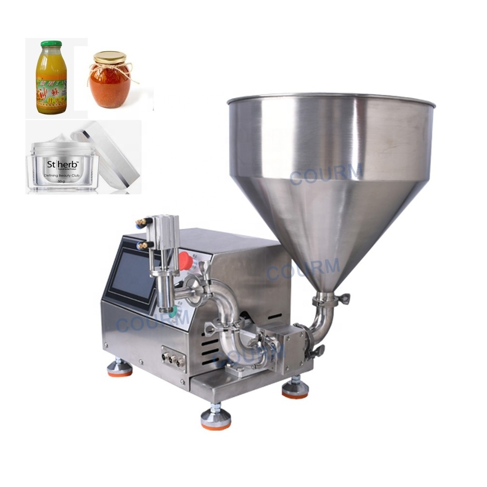 Semi automatic Rotor Pump Thai Curry Paste Peanut Butter Lotion Chilli Sauce Jam Bottle Honey Ketchup Paste Filling Machine