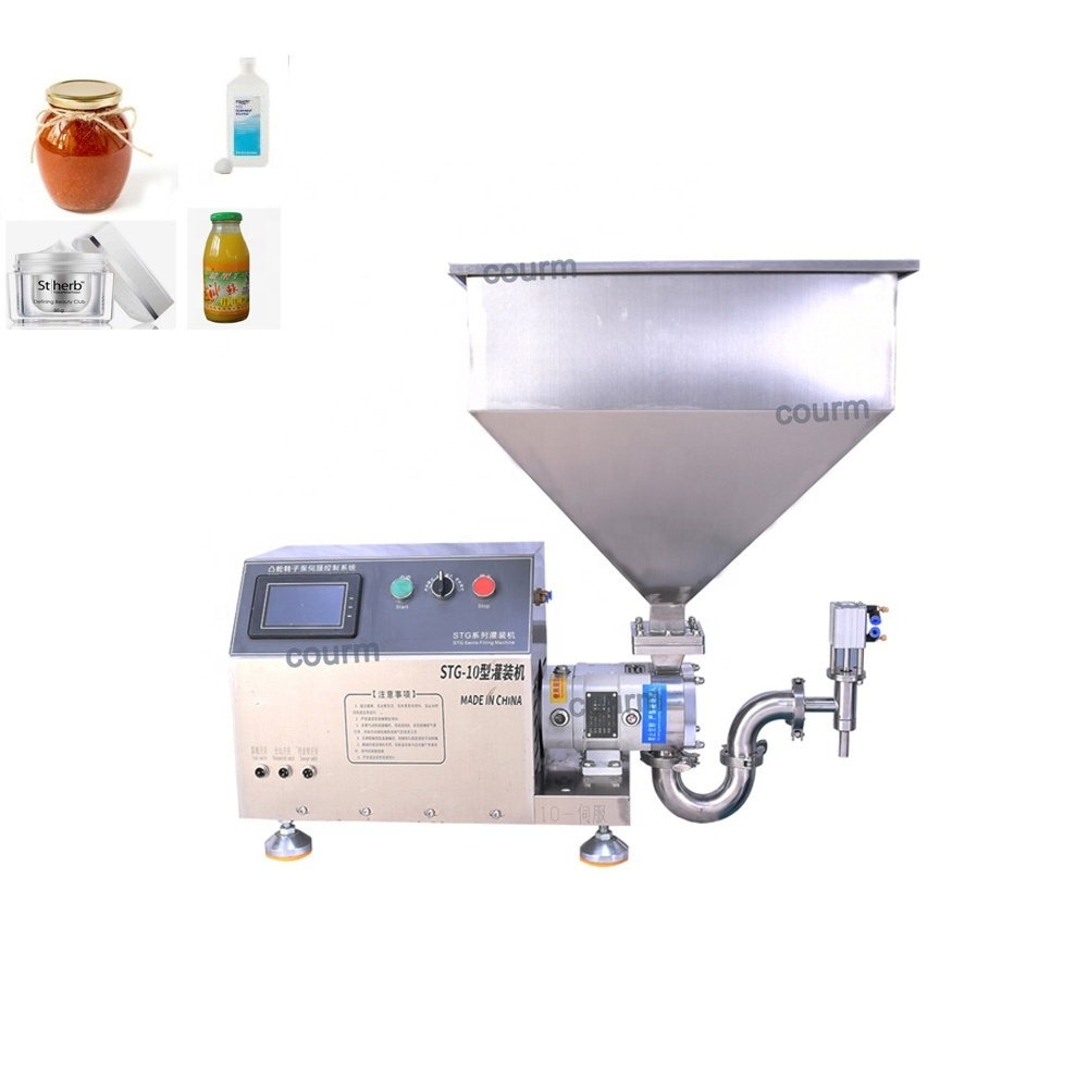 High viscosity desktop semi automatic essential oil liquid UV gel nail polish yogurt ice cream jelly filling machine