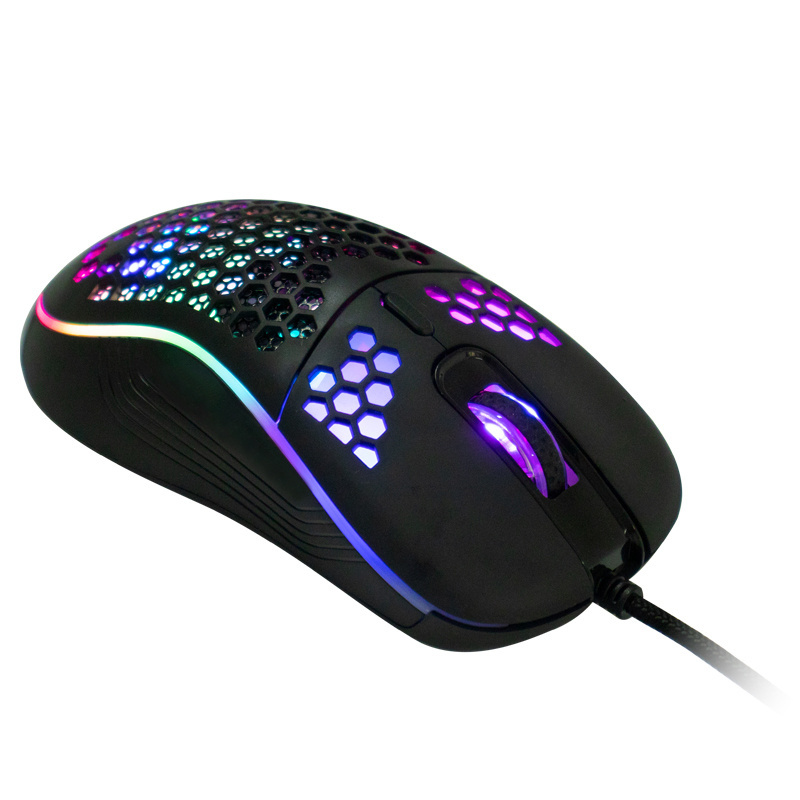 Wholesale Optical Wired Light weight Ergonomics RGB Wired Game Mouse 7200dpi Electronic Computer Glowing Gaming Mouse