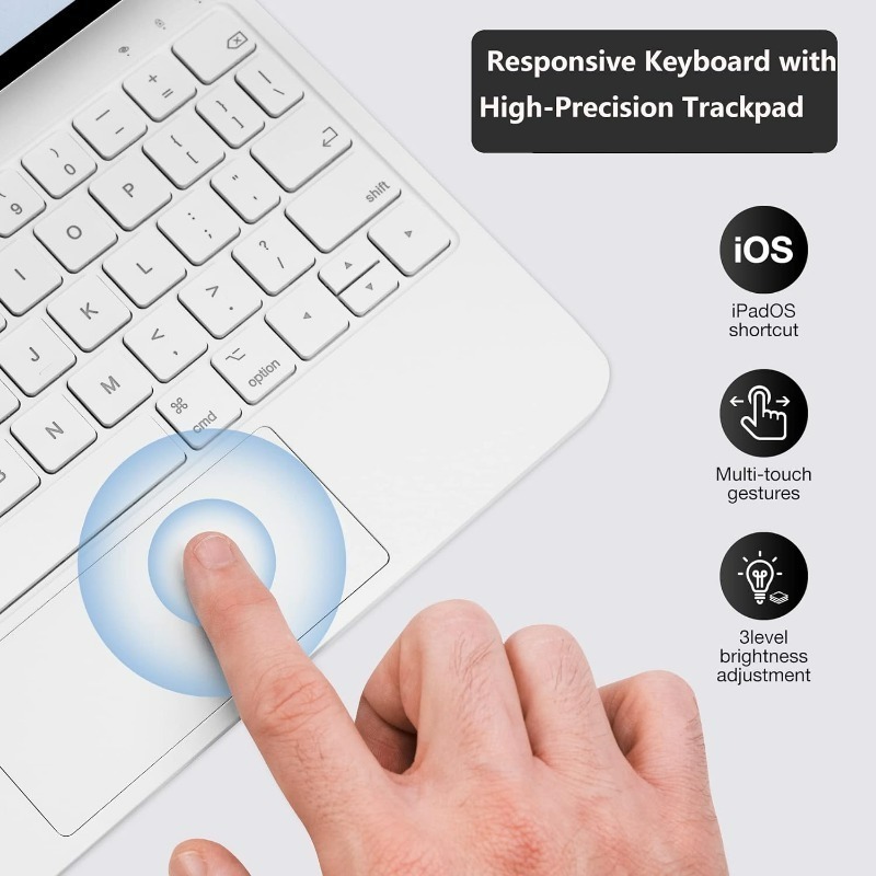 Magic Magnetic Keyboard for iPad Pro 11inch 10.9inch 4th Gen & 3rd & 2nd & 1st Gen  Multi-Touch Trackpad Magic Magnetic Keyboard