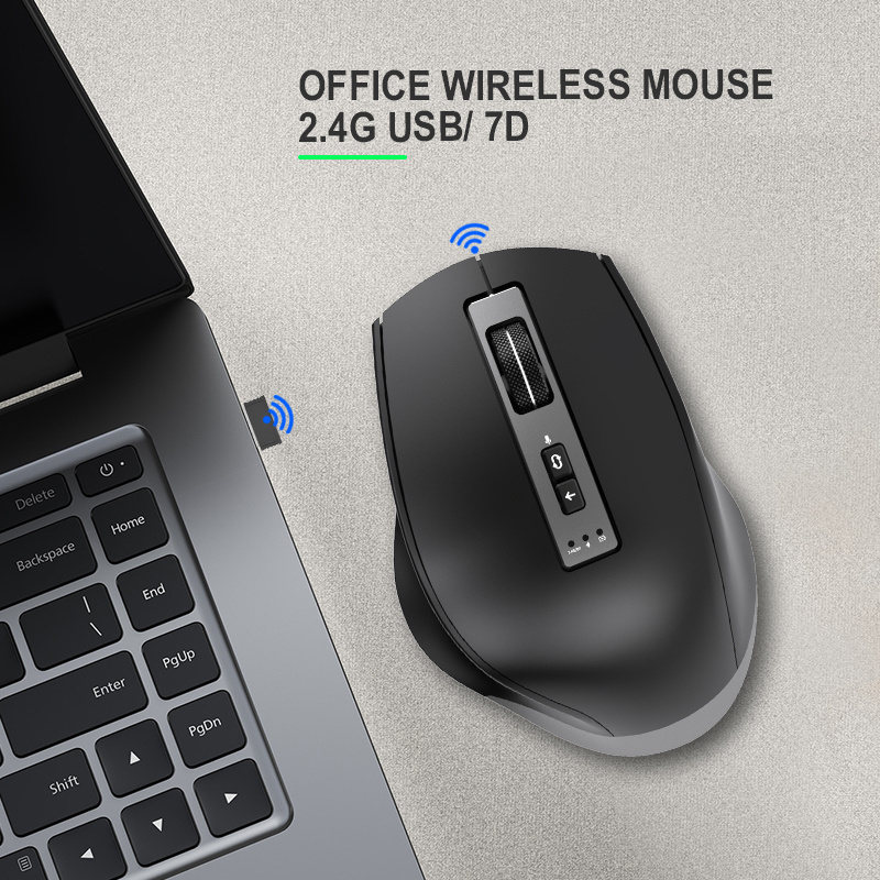 Cross border 7D multi-mode wireless voice mouse ai intelligent international voice translation mouse business office gifts