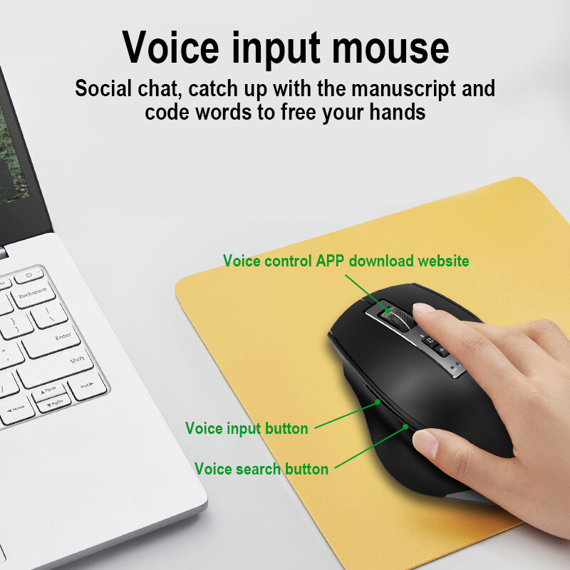 Cross border 7D multi-mode wireless voice mouse ai intelligent international voice translation mouse business office gifts