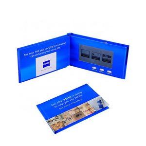 Custom Digital Business Brochure Video Book 2.4 4.3 5 7 10 inch IPS LCD HD Screen Video Brochure Mailer Lcd Video Greeting Card