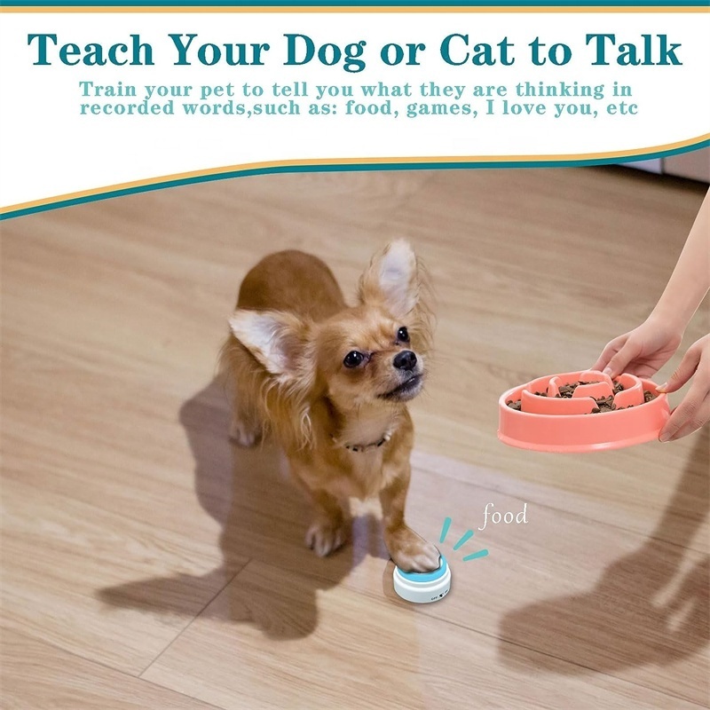 Factory Wholesale  Hot Selling Small Dog Talking Buttons Recordable Dog Training Sound Button Dog Buttons for Communication