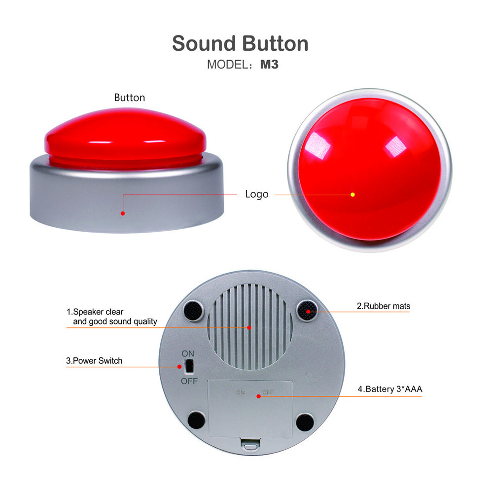 Programmable crafts music box custom song voice recorder button and usb button