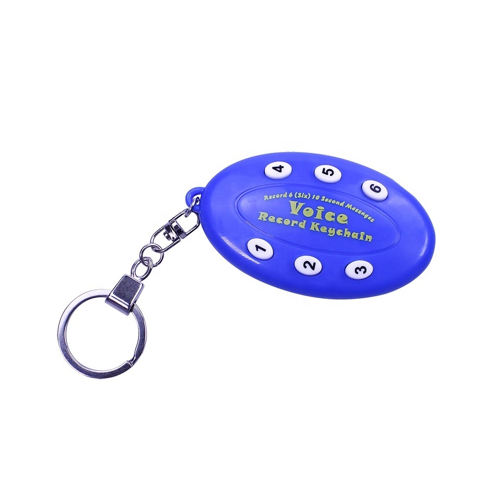 Professional Promotional Gifts Set Voice Recorder Keyring Factory Fanny 6 Buttons Talking Keychain With Custom Voice