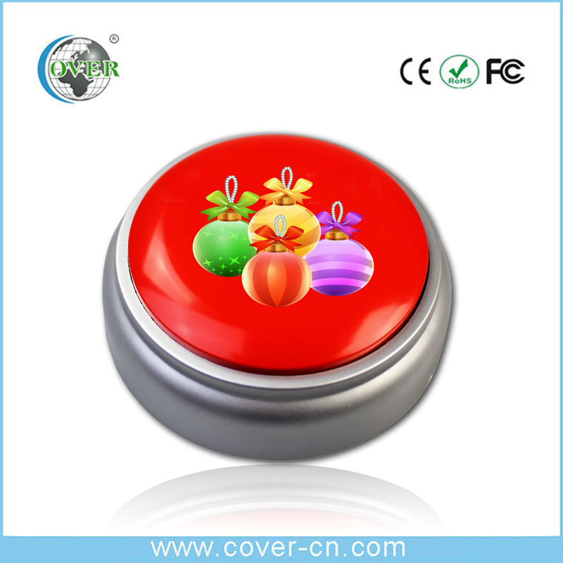 Factory Custom Promotional Gift Christmas Music Box Sound Buttons Sound Recordable Button Personalized Sound Buzzers