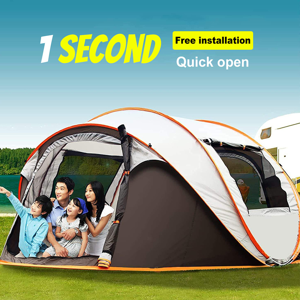 Custom Camping Outdoor Family  Waterproof 3-4 or 5-8 Person Portable Automatic Instant Tente Pop Up Tent