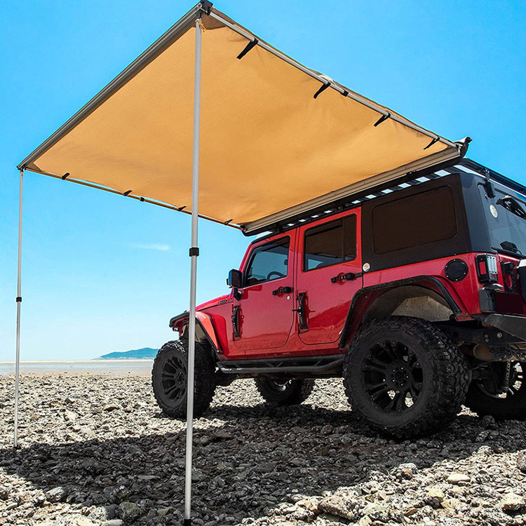 Waterproof UV Resistant 420D Oxford Car Side Awning 4x4 Camper Use Roof Rack Vehicle Car Side Awning