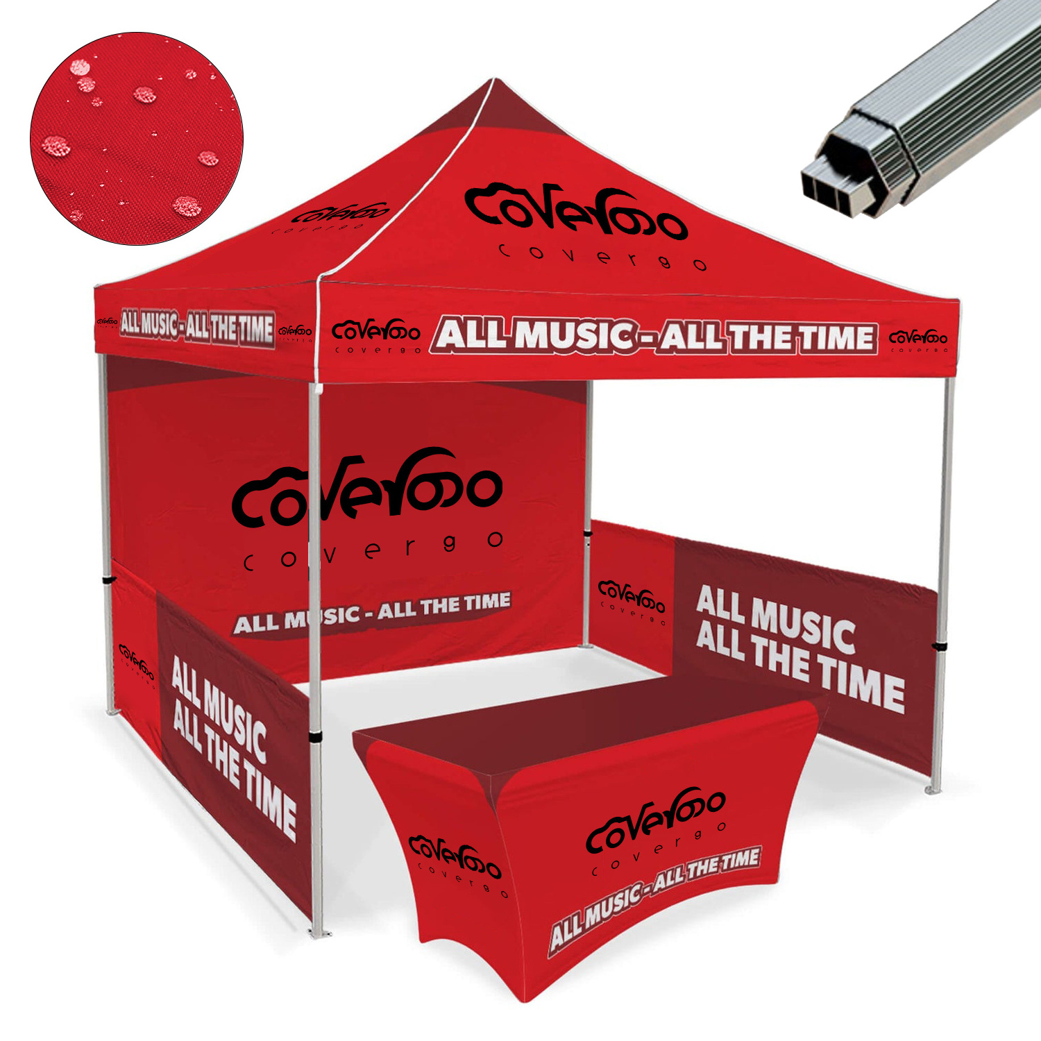 Printed 10x15 Popup Booth Advertising Tenttable Waterproof Outdoor Exhibition 5x5 Canopy Pop Up Aluminum Trade Show Tents