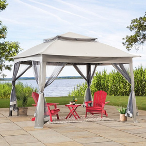 Custom Outdoor Garden Shading Waterproof 10X10 Gazebo Canopy Tent Replacement with Curtain