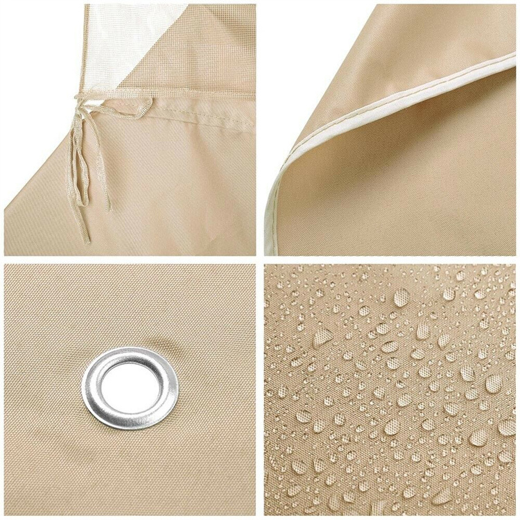 Outdoor 10x10 Patio Gazebo Canopy Beige Soft Top Replacement Cover For Garden Top Gazebo