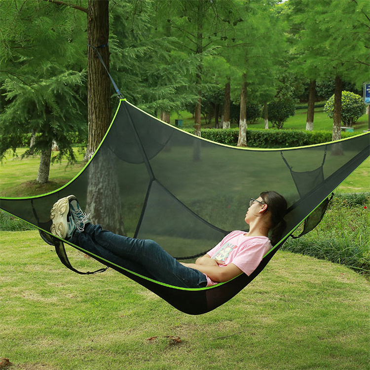 Custom Outdoor Camping Luxury Printed Nylon 3 Person Triangle Hammock