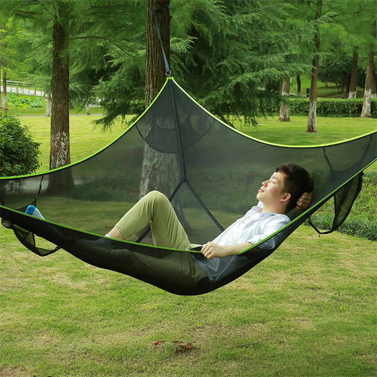 Custom Outdoor Camping Luxury Printed Nylon 3 Person Triangle Hammock