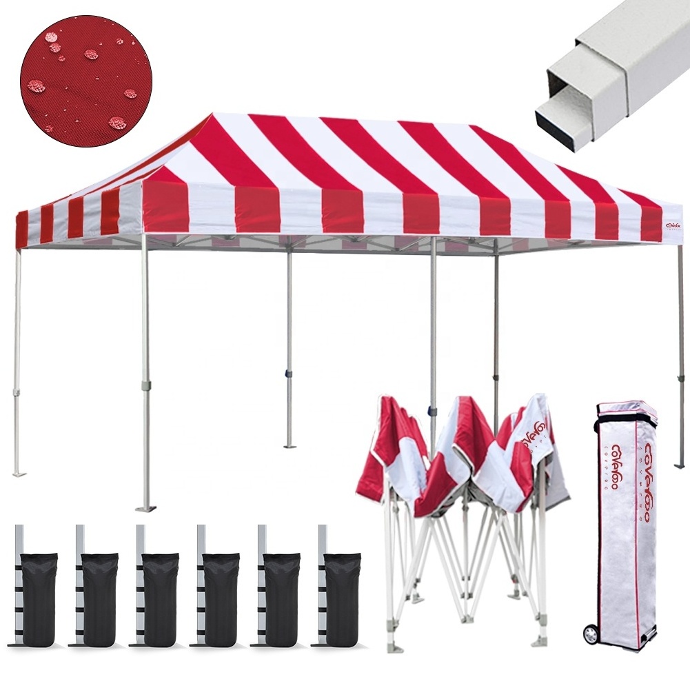 10 x 20 canopy Advertising Heavy Duty Folding Pop Up Gazebo Outdoor 10X10 Vendor Event Foldable Trade Show Canopy Booth Tent