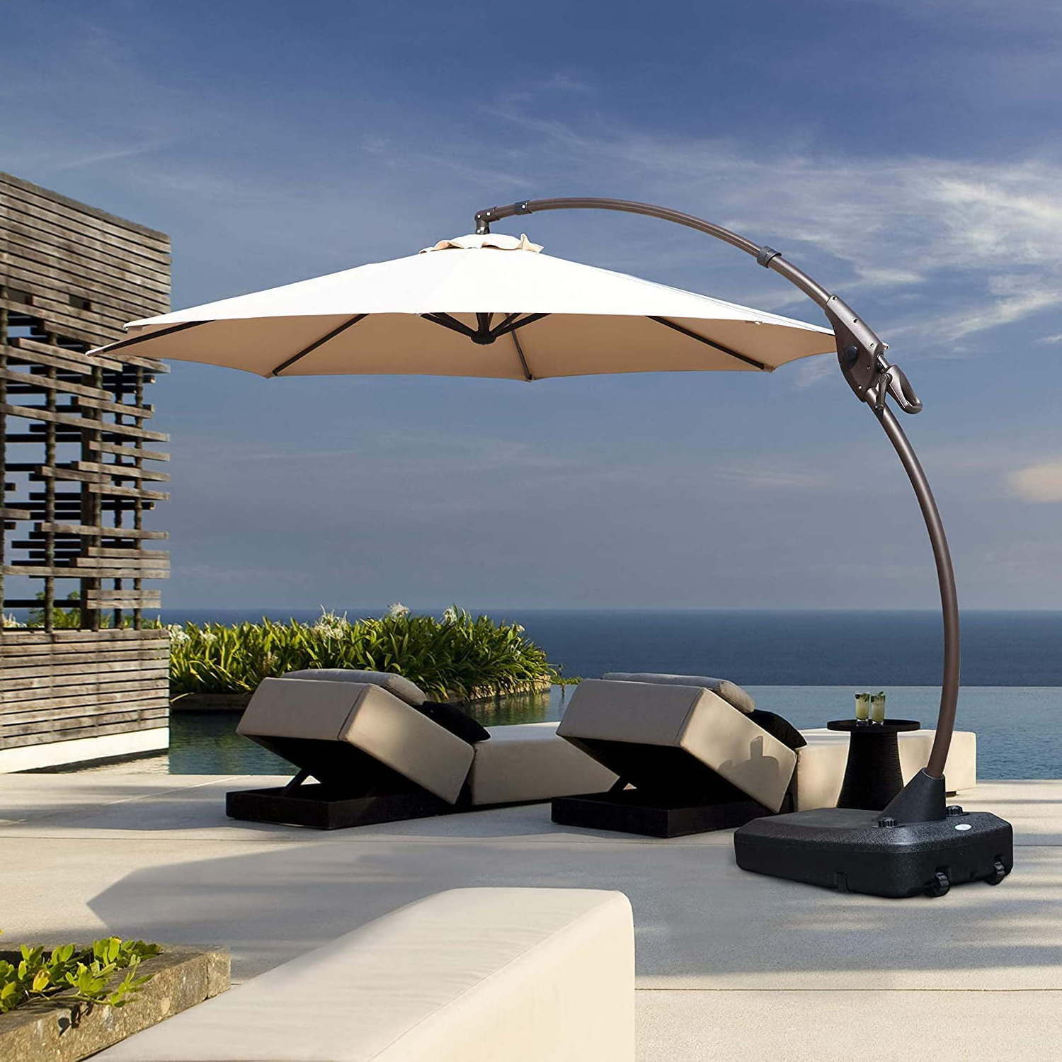 Luxury Big Size Furniture Large Cantilever Outdoor Patio Sun Garden Parasol Cantilever Umbrella