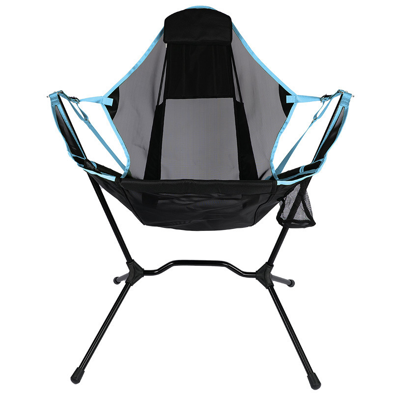 Custom  Beach Balcony Leisure Aluminum Tube Portable Luxury Outdoor Folding Foldable Rocking Camping Chair