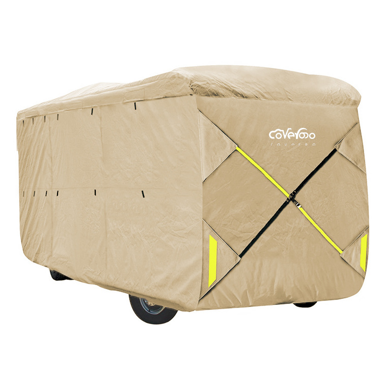 Entry-level 4 Layer 6 Layers non woven Waterproof Anti-UV Class A Motorhome/Caravan Body Cover RV Motorhome Cover