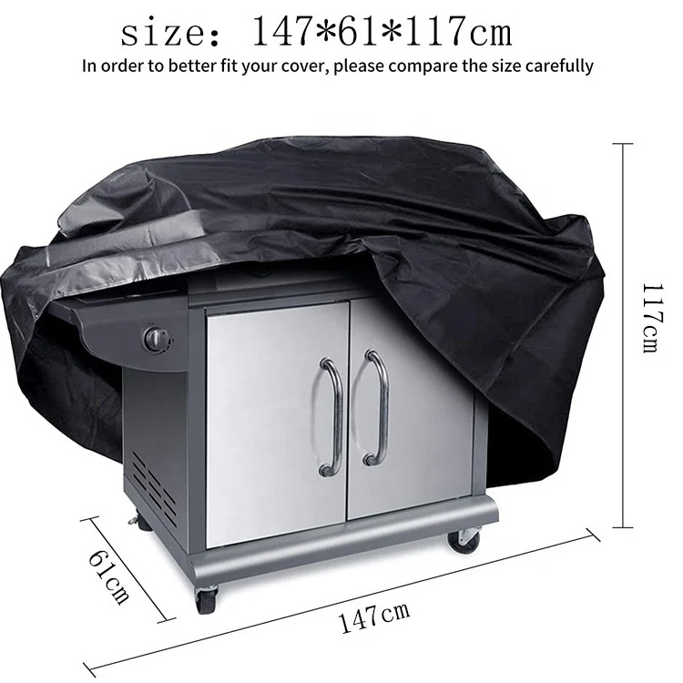 Double Layer 600D Oxford Fabric All Weather Heavy Duty Water Proof Barbecue Bbq Cover With Air Vents