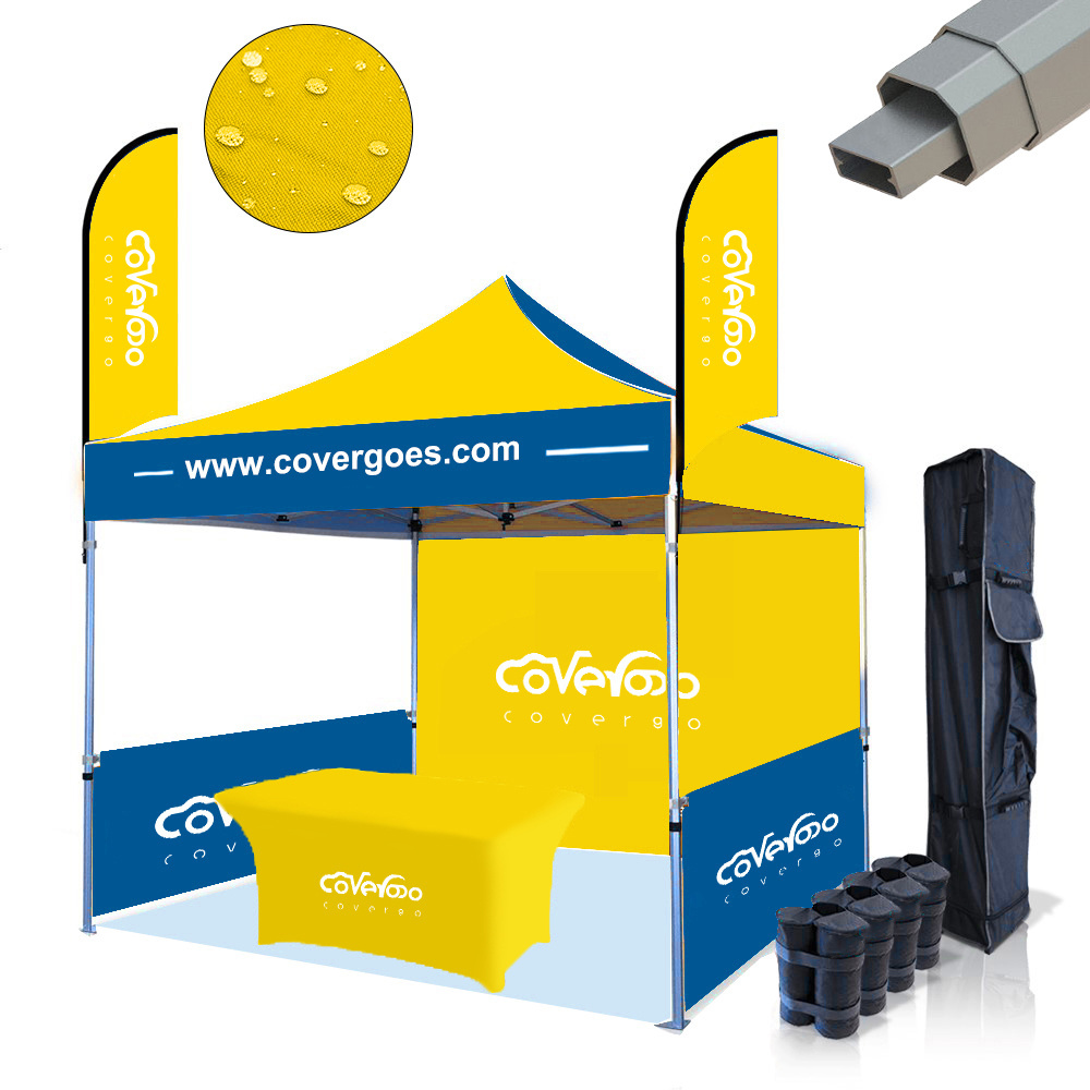 Portable Waterproof Outdoor Exhibition 10X10 Printed Popup Pop Up Booth Canopy Trade Show Tent for Business