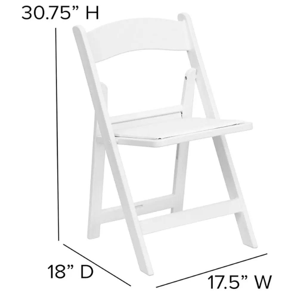 Wholesale Outdoor Furniture Garden Plastic Folding White Wedding Folding Resin Chair Set