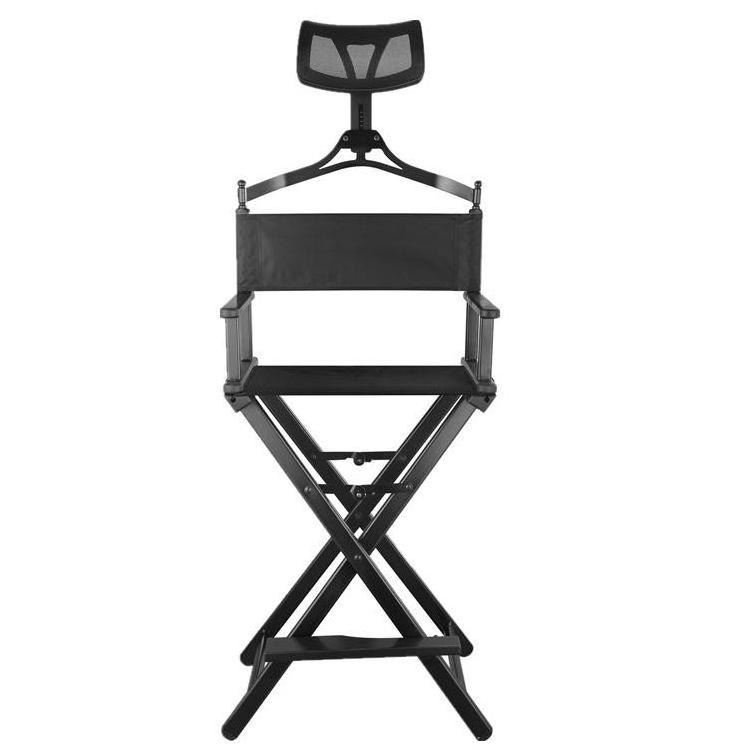 Oversized  Aluminum Portable Professional Makeup Artist Folding Tall  Directors Chair with Headrest