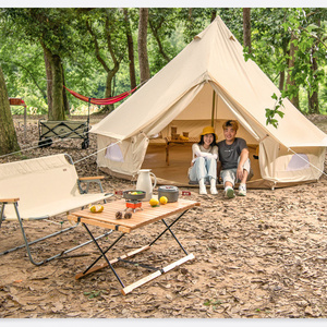 Hot-Selling Outdoor Sunscreen 5-8 People Camping Large Oxford Cotton Canvas Cloth Luxury Safari Bell Yurt House Glamping Tent