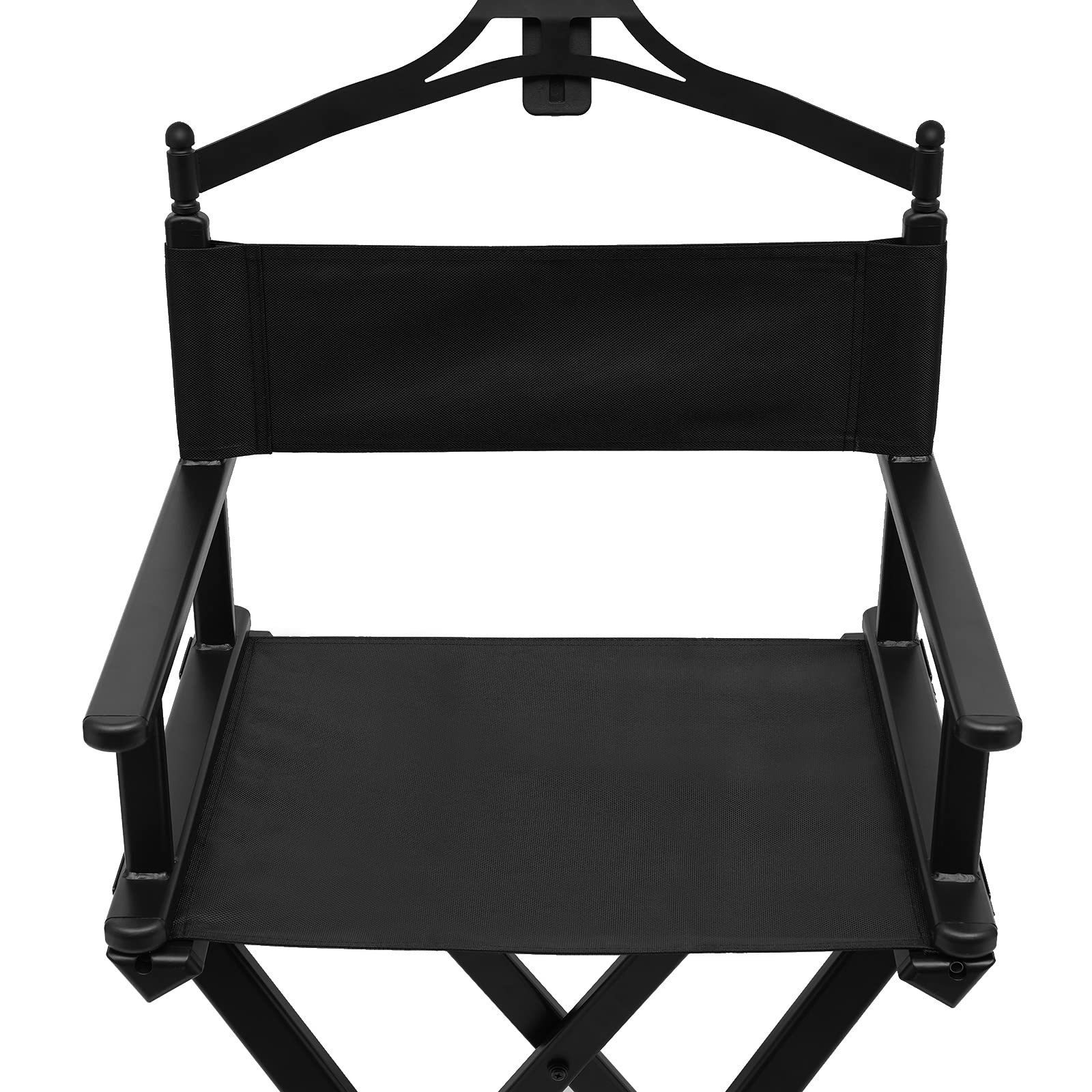 Waterproof Nylon Director Chair Beauty Shop Makeup Artist Chair Black Portable Folding Portable Folding Director Chair