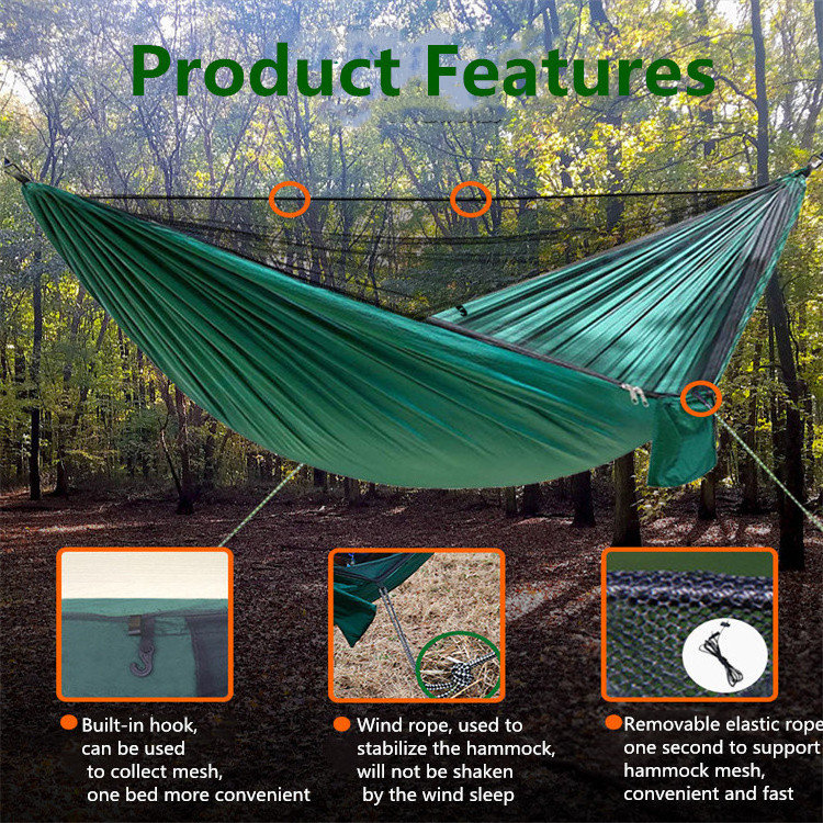 Wholesale Outdoor Foldable Double Flat Tree Hanging Rain Fly Waterproof Camping Hammock Tarp Tree Tent with Rain Fly