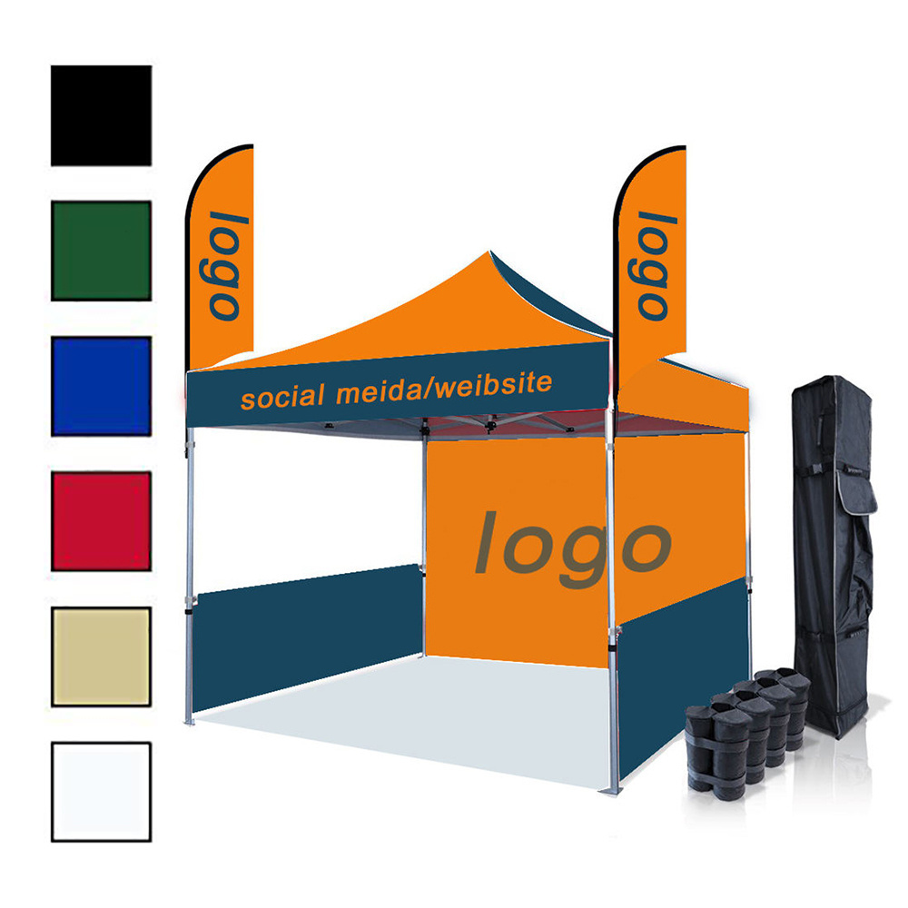 Wholesale Outdoor Custom Print Pop Up Heavy Duty 10x10 20x20 10x20  Event Folding Canopy Tent for Event Outdoor 10x10